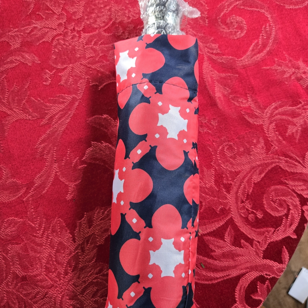Red and Black Patterned Umbrella